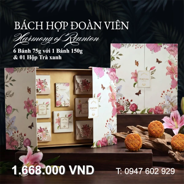 Bánh Trung thu khách sạn Fortuna - Bách Hợp Đoàn Viên